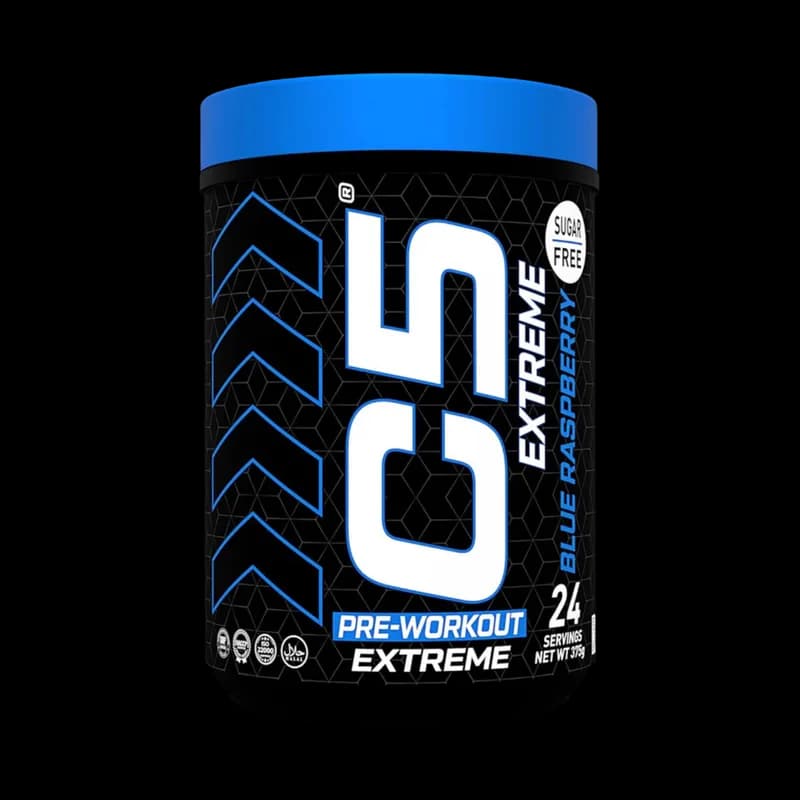 C5 Extreme Pre Workout Powder, Blue Raspberry