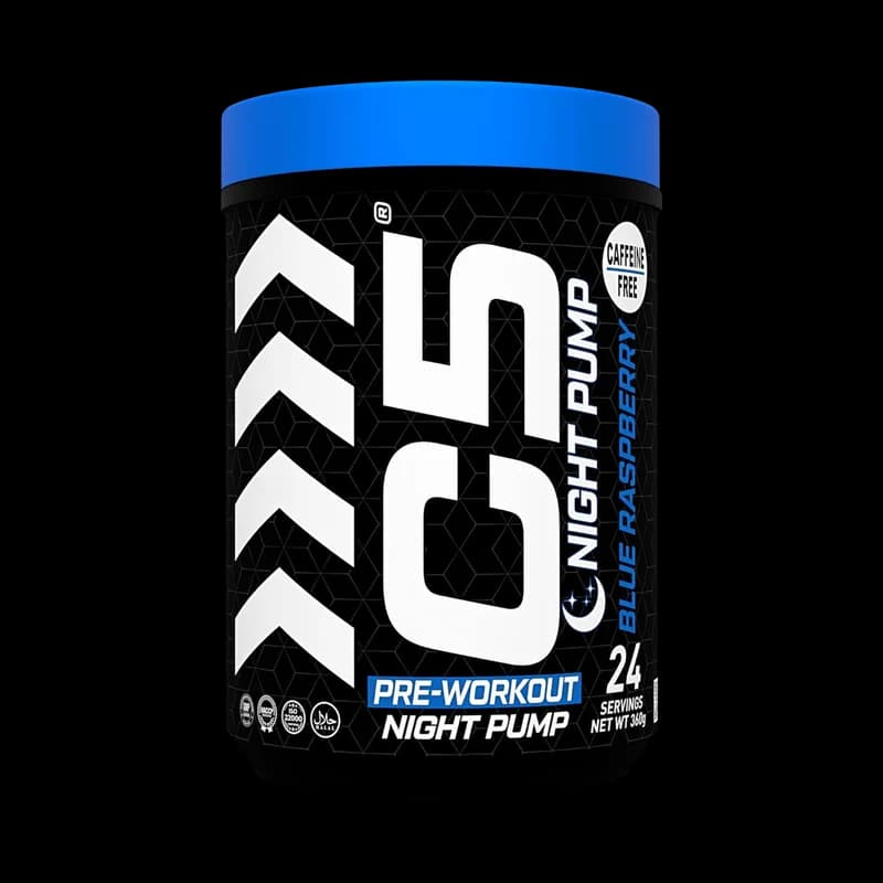 C5 Night Pump Pre Workout Powder, Blue Raspberry